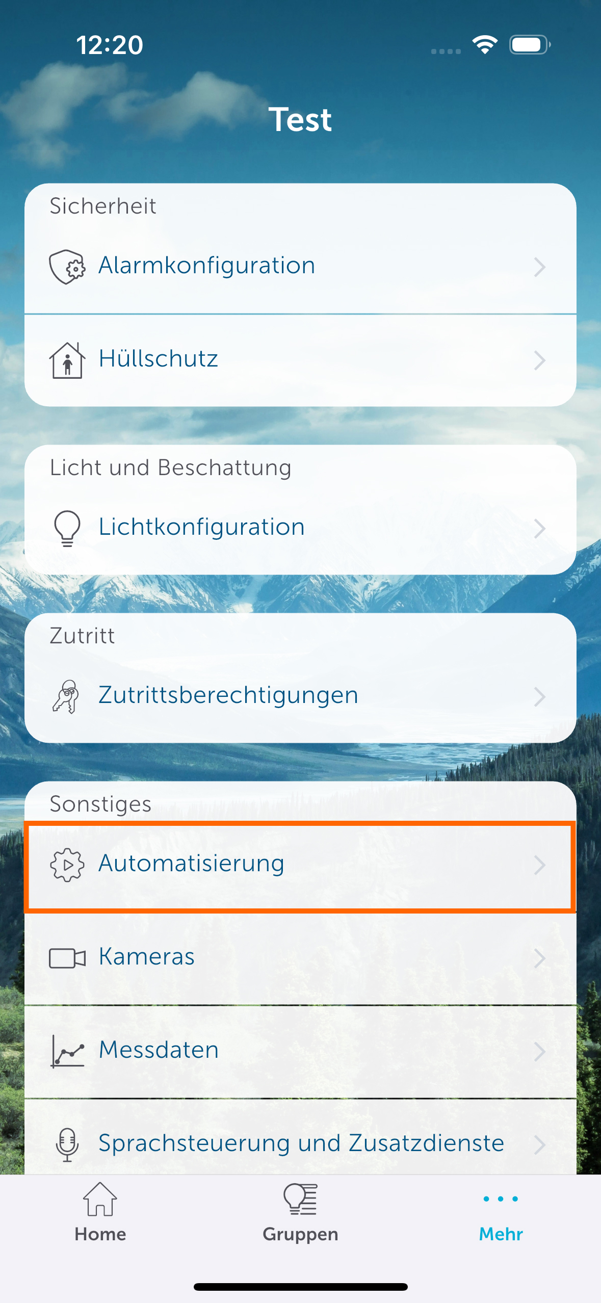 Bild 23: Öffnen Sie Mehr → Automatisierung und klicken Sie auf das blaue Plus, um eine neue Automatisierung zu erstellen.