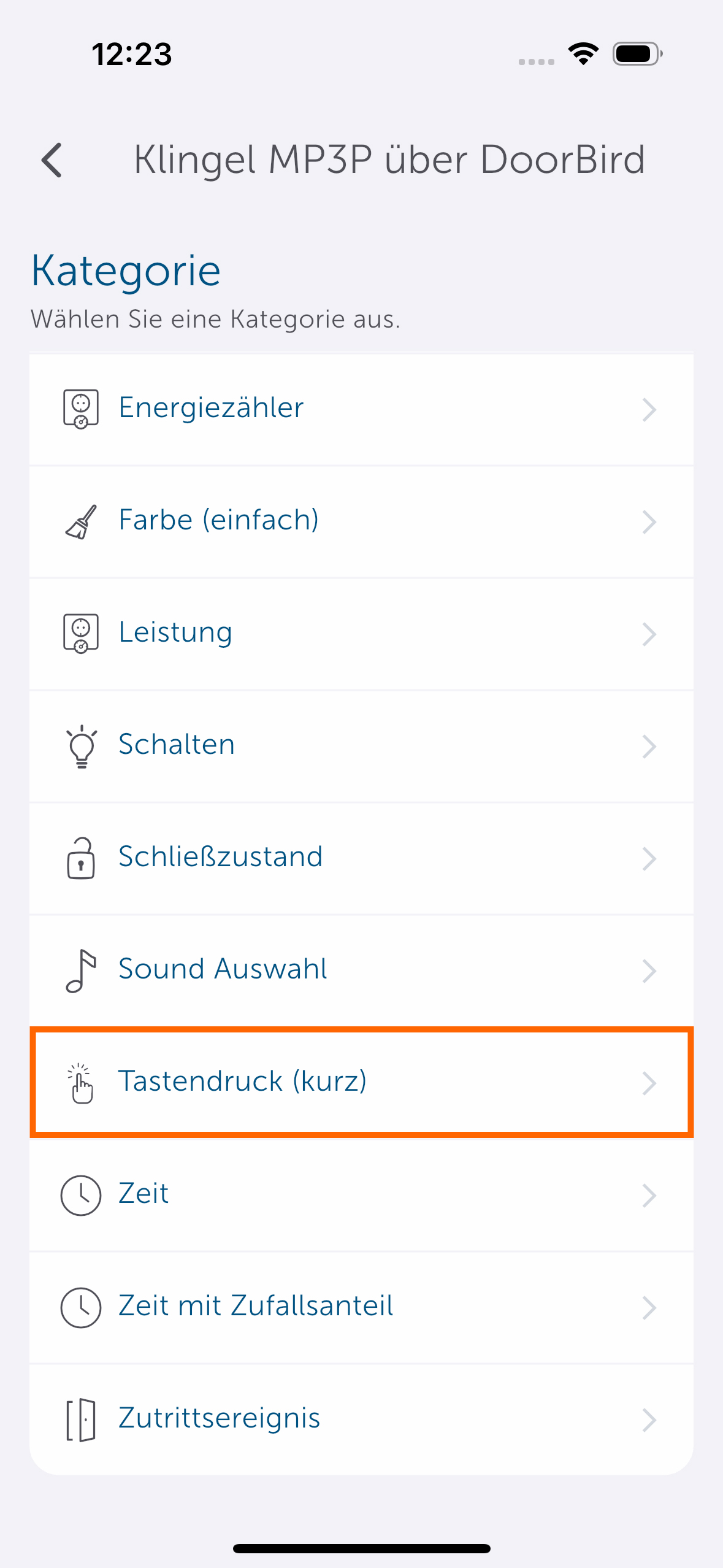 Bild 25: Vergeben Sie einen Namen, z. B. „Klingelton bei Türklingel“.