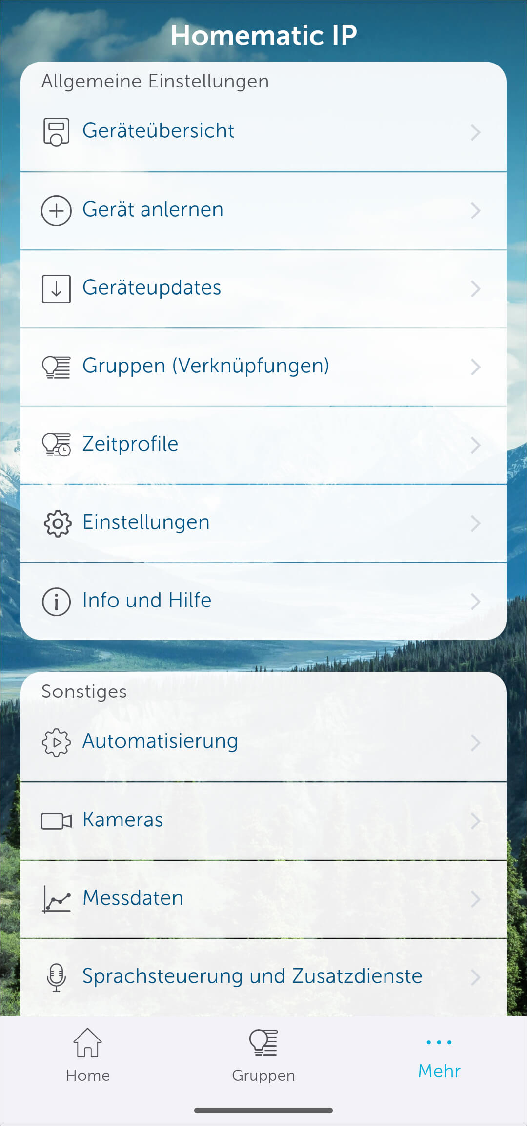 Bild 27: Um die Gartenbeleuchtung zeitgesteuert ein- und auszuschalten, kann über den Menüpunkt „Zeitprofile“ in der App ein Zeitprofil im Aktor hinterlegt werden.