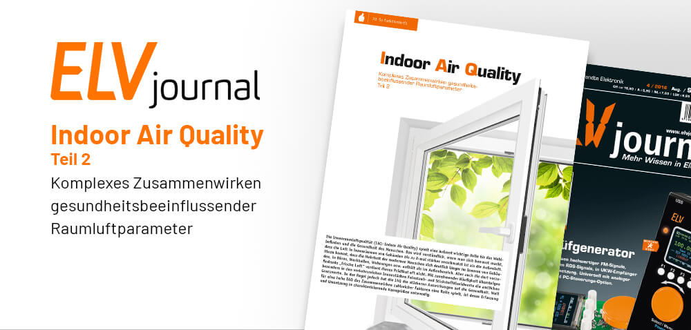 Indoor Air Quality, Teil 1 – ELVjournal Fachbeitrag